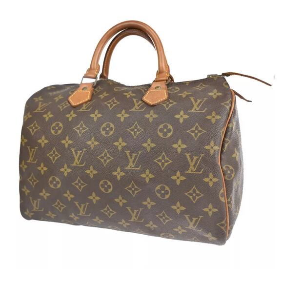 LOUIS VUITTON Speedy 30 Travel Hand Bag Monogram Leather Brown M41526 31KA125 - Picture 6 of 14